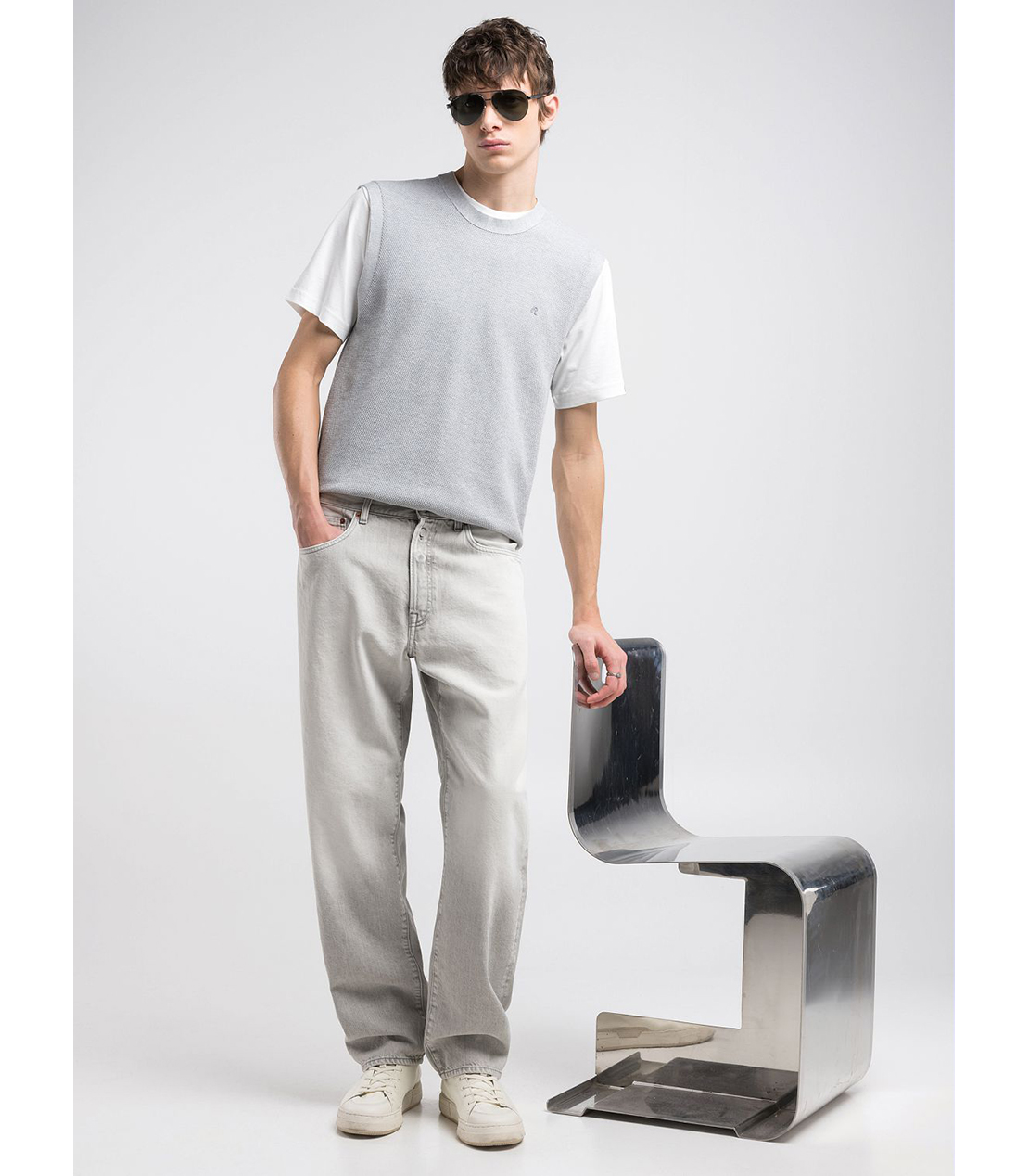 9Z1 ECO PLUS コンフォートストレートフィットデニム（セットアップモデル） 詳細画像 スーパーライトグレー 3